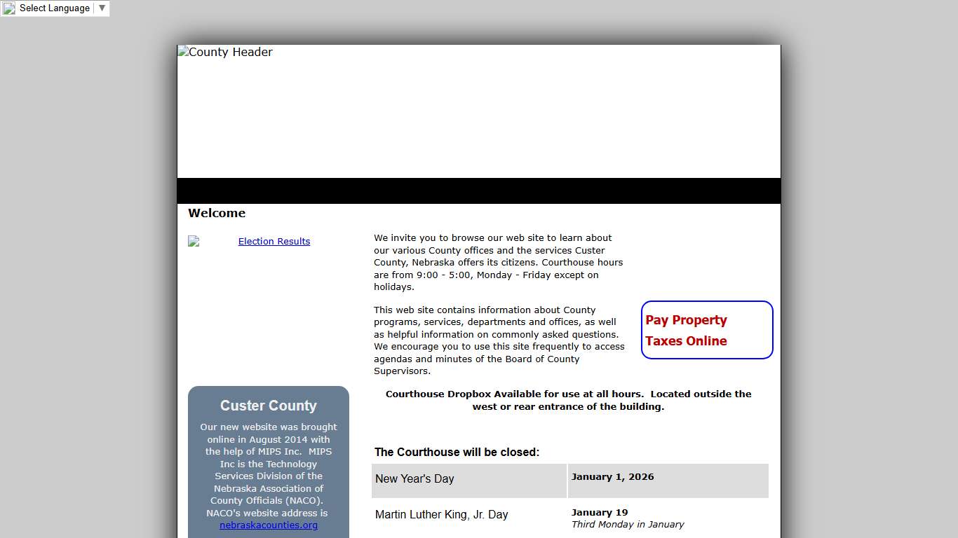 Custer County Nebraska